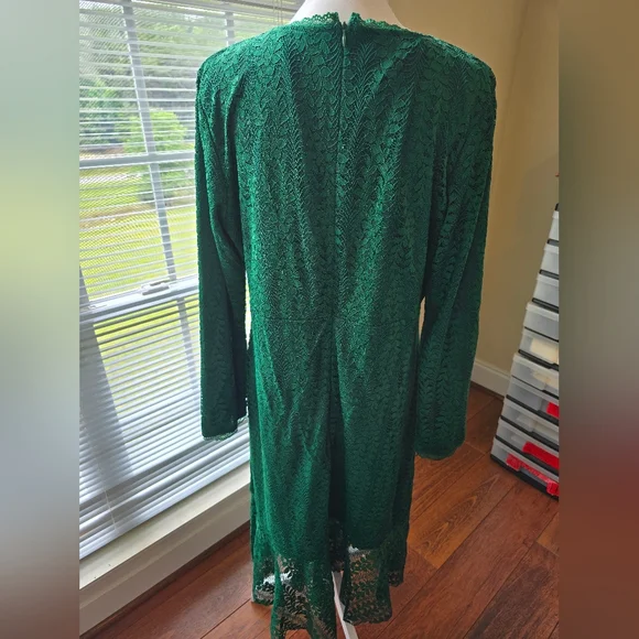 Shein Emerald Lace Maxi Dress - Picture 5 of 5